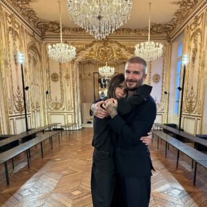 David Beckham Instagram - The calm after the storm 🤍 we are so proud of you as always… Once again you out do even your high standards x we love you x @victoriabeckham @brooklynpeltzbeckham @romeobeckham @cruzbeckham #HarperSeven 🔥