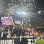 David Beckham Instagram - I’m so proud tonight of what we have achieved as La Familia 🩷🖤 Gracias for everything MIAMI @intermiamicf 🩷🖤