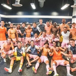 David Beckham Instagram - Another amazing night in Pink 🩷🖤 What a moment for OUR team , OUR fans , OUR club 🩷🖤 first final in our history @intermiamicf SO PROUD 🩷🖤