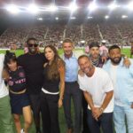 David Beckham Instagram - Another great night 🩷 Thank you to La Familia & all of our friends for showing up 🔥 @victoriabeckham @diddy @djkhaled @davidgrutman @isabelagrutman camila_cabello @karliekloss @officialgiggs @rauwalejandro @khaby00 🔥 @intermiamicf