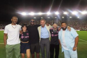David Beckham Instagram - Another great night 🩷 Thank you to La Familia & all of our friends for showing up 🔥 @victoriabeckham @diddy @djkhaled @davidgrutman @isabelagrutman camila_cabello @karliekloss @officialgiggs @rauwalejandro @khaby00 🔥 @intermiamicf
