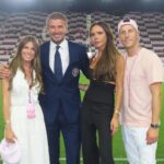 David Beckham Instagram - The perfect night 🩷🖤 Thank you to all my family & friend’s for supporting like you always do 🩷🖤