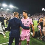 David Beckham Instagram - Incredible night in Miami 🔥Thank you to all the fans for creating such a special atmosphere, I’m so proud of this club 🩷🖤 We’ve just witnessed greatness… #FreedomToDream @intermiamicf @leomessi