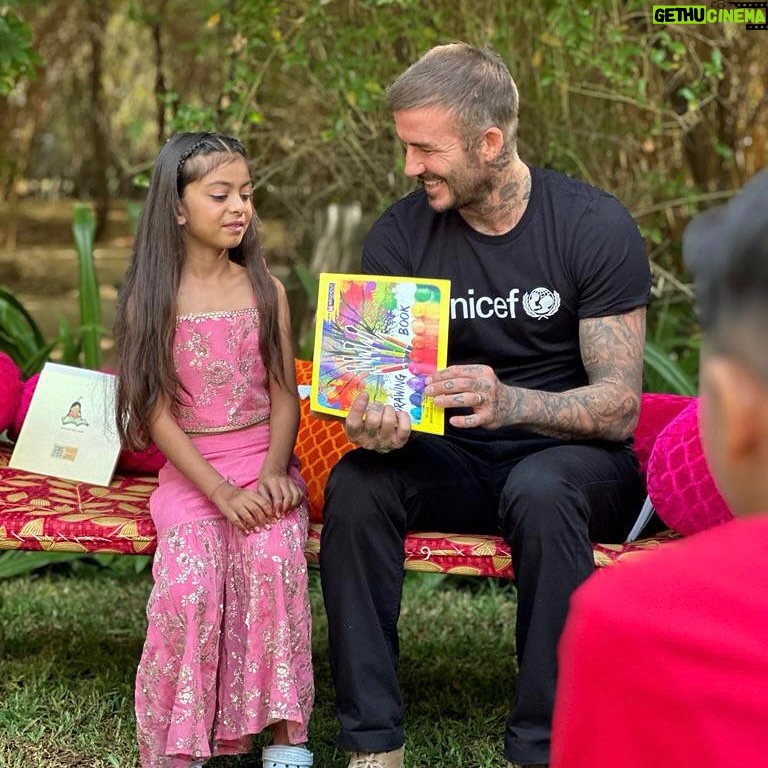 David Beckham - 2.2 Million Likes - An incredibly special few days with @unicef here in Gujarat 🇮🇳 It’s a great privilege to see first-hand the work Unicef is doing on the ground to support children and their families. The energy and innovation I have seen here has been so inspiring and I loved hearing the children’s stories and their hopes and dreams for the future. When we empower young people, we see the change they can bring to their communities. @unicefindia 💙
