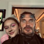 David Beckham Instagram - Happy Halloween from me 😈 & my little chipette 🐿️ #HarperSeven 🎃 @victoriabeckham @brooklynpeltzbeckham @romeobeckham @cruzbeckham we missed you boys 🎃🎃🎃