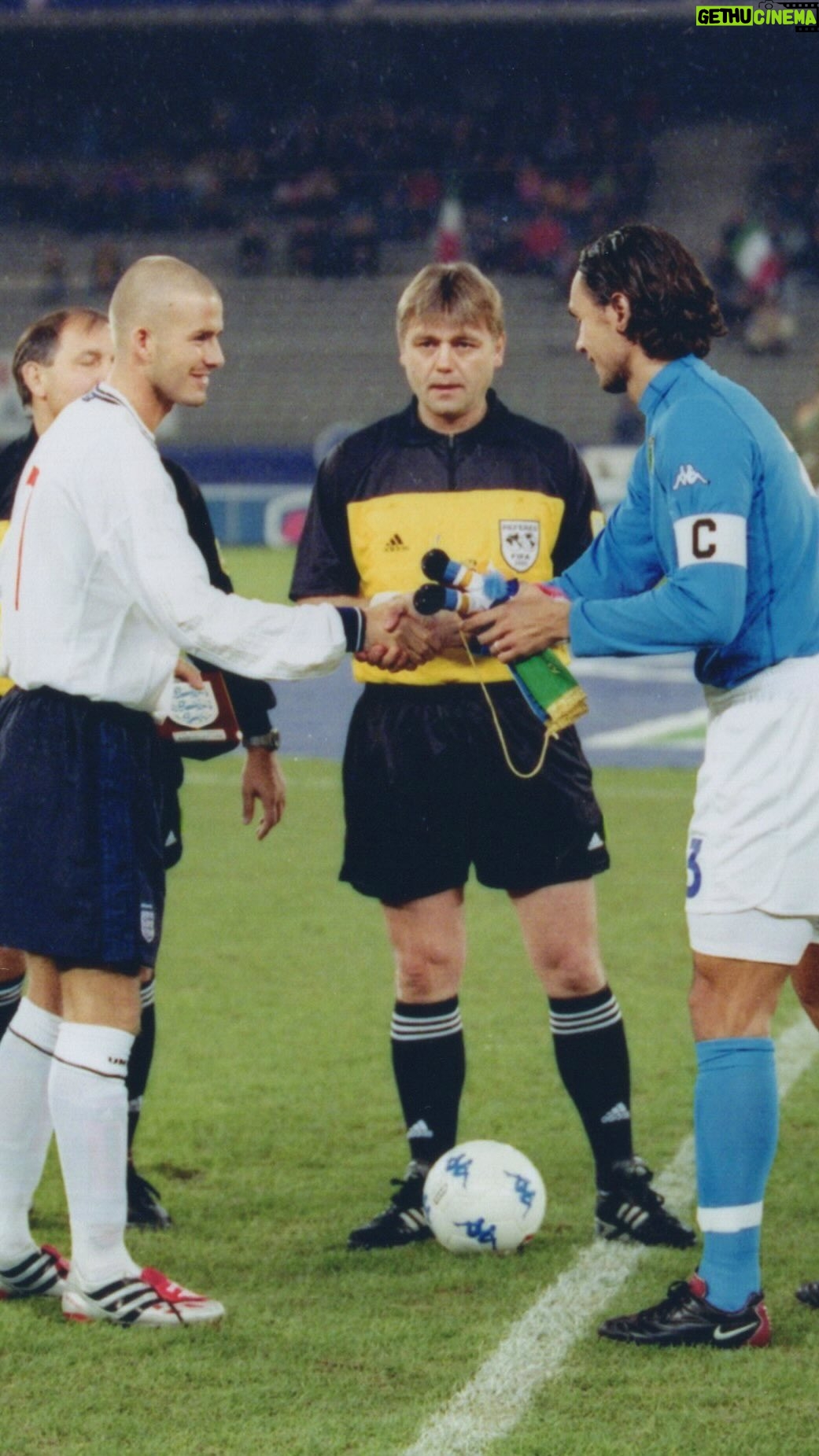 David Beckham Instagram - Looking forward to England v Italy tonight, a fixture close to my heart… my first game as @england captain 🏴 I couldn’t believe it…