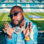 Davido Instagram - With the PUMA Fam in Manchester making timeless moments. Congrats on the 3rd in a row @mancity . Everything skyblue 💎💎💎 word to @pumafootball ! Manchester, United Kingdom