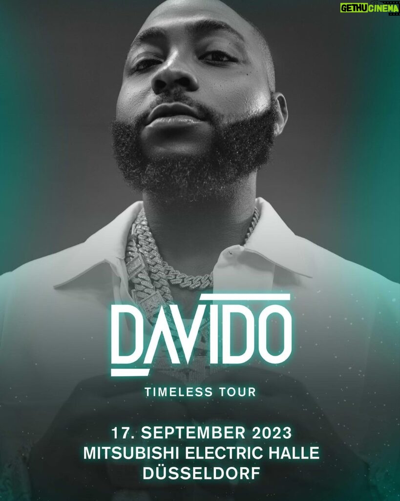 Davido Instagram - GERMANY wir kommen für dich!! WE'RE COMING FOR YOU! We've got 2 TIMELESS NIGHTS ahead of us. Tickets in bio get them while you can ⏳ Germany
