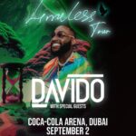 Davido Instagram - Habibi! Are you ready for an unforgettable event!? I'm bringing the TIMELESS experience right to you Dubai! I want you to get ready for an unforgettable night! Go get your tickets now, link in my story ⏳🇦🇪 Dubai, United Arab Emirates