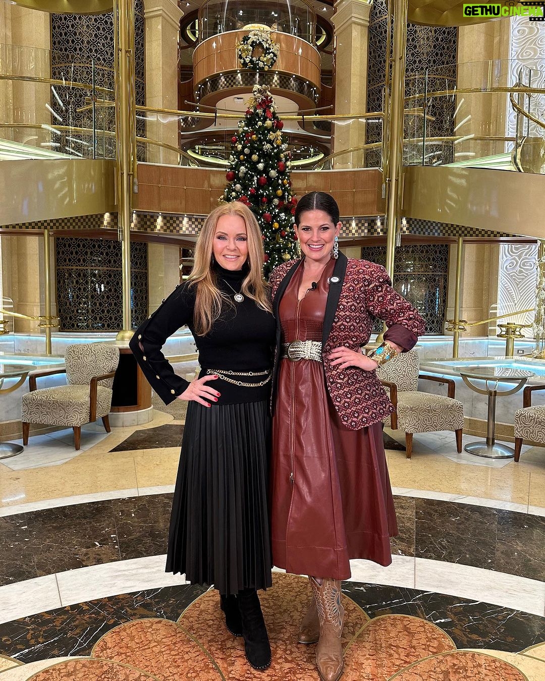 Dawn McCoy Instagram - This past Sunday, I flew to Galveston to shoot a @NBCTexasToday segment with @adrianalopeztv on @princesscruises Regal Princess at the Port of Galveston. We had the JOY of shooting with The Love Boat original cast member, @officialjillwhelan (Vicki Stubing for those who know and love like I do) - and when I say joy, I mean JOY!!🎉 And, @adrianalopeztv and I had never worked on @nbctexastoday until this shoot - and we couldn’t have had more fun!! Thanks to everyone involved - producer @graysonbcagle, @nkamali @simplycristina, Becky & Steve and Executive Producer, @jessica_grose, who made the day not only seamless but ridiculously fun! Can’t wait for y’all to see it when it airs on Wednesday, 12/13 (set your DVRs)! #DawnsDestinations * my jacket: @trinaturk @mrturk PORT OF GALVESTON