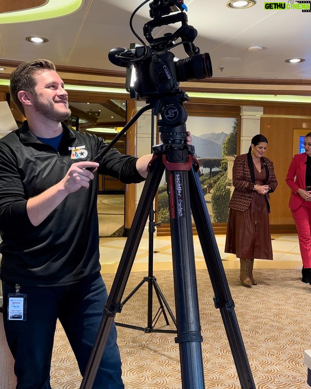 Dawn McCoy Instagram - This past Sunday, I flew to Galveston to shoot a @NBCTexasToday segment with @adrianalopeztv on @princesscruises Regal Princess at the Port of Galveston. We had the JOY of shooting with The Love Boat original cast member, @officialjillwhelan (Vicki Stubing for those who know and love like I do) - and when I say joy, I mean JOY!!🎉 And, @adrianalopeztv and I had never worked on @nbctexastoday until this shoot - and we couldn’t have had more fun!! Thanks to everyone involved - producer @graysonbcagle, @nkamali @simplycristina, Becky & Steve and Executive Producer, @jessica_grose, who made the day not only seamless but ridiculously fun! Can’t wait for y’all to see it when it airs on Wednesday, 12/13 (set your DVRs)! #DawnsDestinations * my jacket: @trinaturk @mrturk PORT OF GALVESTON