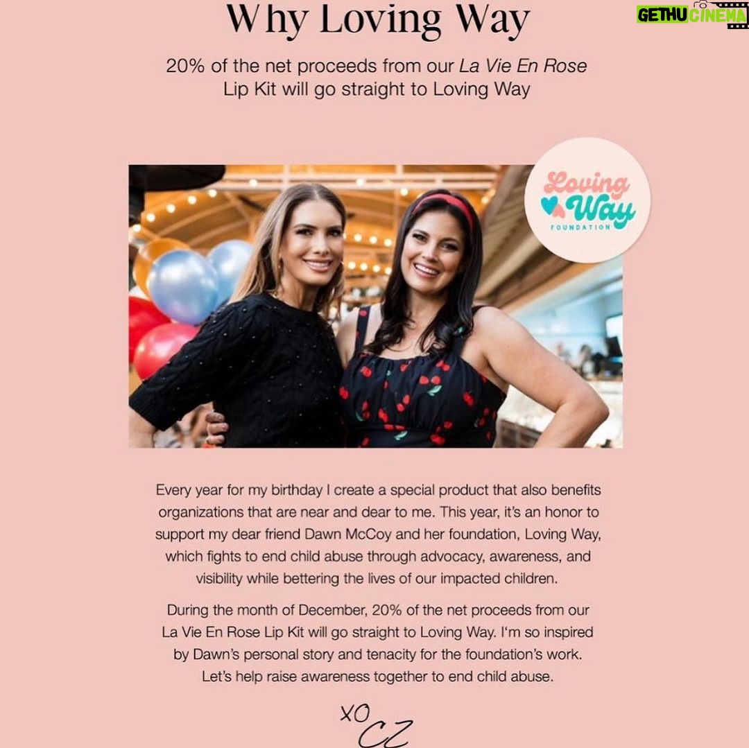 Dawn McCoy Instagram - It’s HERE!!!🩷 Today, @jouercosmetics launched their La Vie En Rose lip kit benefiting our nonprofit, @LovingWayFoundation - in honor of Founder Christina Zilber @czjouer’s birthday - but we’re the ones whose wishes came true!! 🎂🎂🎂 20% of the net proceeds from the Jouer La Vie En Rose Lip Kit will go to @lovingwayfoundation to support our children & their families impacted by child abuse. Think about it… You can help fight child abuse just by buying your new favorite lip color - or buying the kit as the a smile-inducing stocking stuffer. We are SO excited about this partnership and we hope you enjoy it as much as we do!🩷🩷 Happy Birthday, Christina!!🎂
