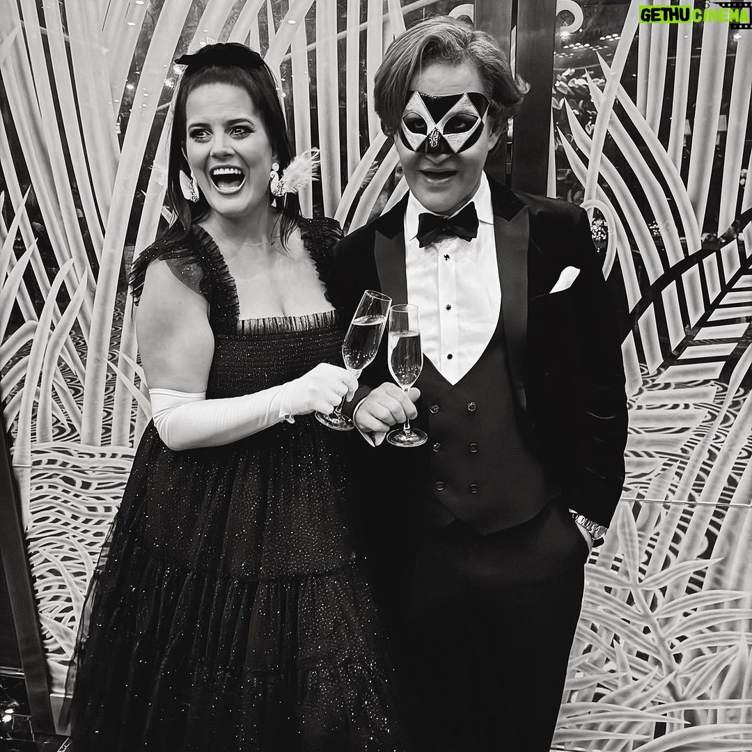 Dawn McCoy Instagram - Truman Capote had his swans in Babe & Gloria… I’m Matt Marr’s. 🦢 Listen, we all know my life is not all balls and gowns and swans and champagne cocktails. We know this. But it sure feels sweet to get glammed up every now and then and be invited to fun events like this one - the Capote-inspired Black & White Ball at the Waldorf Astoria @waldorfbevhills, hosted by @thesupperclub. I love that my work life is rich and brings me events and opportunities like this one - A BALL - the kind I used to dream about as a little girl. I am so, so grateful to be able to do what I do for a living - and then to get to share it with friends like Mattie who are accomplishing their dreams, too? Well…that makes sweet moments like this even sweeter. Thank you @hillhouse for dressing me in this gorgeous gown… Thank you @kellygolightly x @bethladdcollections for letting me debut these stunning swan earrings and this shimmering swan clutch from your new collaboration (launching in November)… Thank you @christophermilesmakeup for this dream-come-true makeup… Thank you @friartux & @dconte05 for dressing Mattie. And thank you Mattie @themattmarr for always being up for my whimsy and living life in color with me…even when we’re in black and white. This first photo is most definitely a framer of me and my best friend. 🖤🦢🤍 📷: @pamelagarciaphoto Waldorf Astoria Beverly Hills