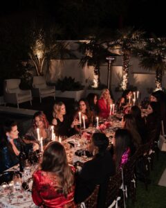 Dawn McCoy Instagram - An @ElieTahari Friendsgiving at sunset hosted by my beautiful friend @elizabethkeene was just what my already full heart needed to kick off the holiday season. Filled with fierce female friends I love - and some friends I haven’t seen in WAY too long - it was just a night filled with love, encouragement and truth talk. I can’t wait to share more tomorrow. But for now… Thank you, @elietahari for dressing me and making my Lynda Carter-meets-Joan Collins-meets-David Bowie sapphire-sequined dreams come true with this beautiful ensemble.💙🩵 Thank you, @christophermilesmakeup for bringing this beauty look to life with @lancomeofficial & @nyxcosmetics. And, thank you @kellygolightly x @bethladdcollections for this stunning swan clutch from your collaboration capsule.🦢🦢🦢 I was so honored to debut it in Los Angeles and can’t wait to don it tomorrow again for the Black & White Ball. 🖤🤍🦢 #ElieGirl #ElieTahariCollection #FallInLoveWithLuxury #FallingForLuxury Wearing @elietahari Swan beaded clutch: @kellygolightly x @bethladdcollections Makeup: @christophermilesmakeup Hair: Adriana Shoes: @seychellesshoes at @trinaturk @denise_in_socal Event details: 📷: @irik Catering: @eats_by_connor Wine: @boeschenvineyards 🍷 Beauty details: @nyxcosmetics butter gloss in crème brulee @lancomeofficial eyeshadow @makeupbymario blush @chanelofficial foundation @charlottetilbury bronzer & eyeliner Manhattan Beach, California