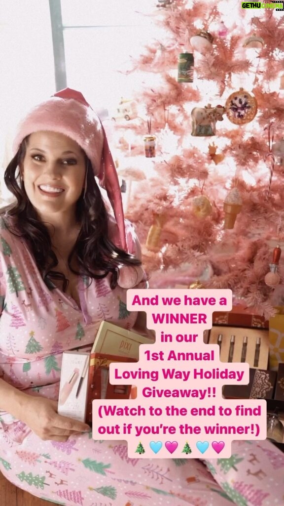 Dawn McCoy Instagram - And we have a winner in our 1st annual Loving Way holiday giveaway!!! (Watch to the end to find out if you’re our winner!) Congratulations!!!! We are so excited to shower you with beauty products galore!!! And thank you to EVERYONE who entered - and, more importantly - shared @lovingwayfoundation with their social communities. We SO appreciate you!!🎄🩵🩷 And a VERY special thank you to our partners who made this possible - @jouercosmetics @burtsbees @moltonbrownusa @pixibeauty @tractenbergandco @glowrecipe We’re already excited for next year’s giveaway! (We’re announcing another giveaway next week!) 🩵🩷🩵🩷🩵🩷 And a very MERRY CHRISTMAS to all!🎄 📷: @irik Pajamas: @littlesleepies