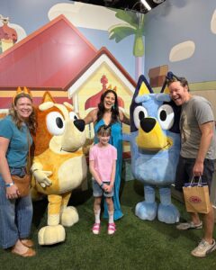 Dawn McCoy Instagram - Last month, our friends and I were treated to a very special press preview experience of @campstores @westfieldcenturycity location to celebrate their newest and most heartwarming immersive 5,000-square-foot adventure – Bluey x CAMP ahead of the public opening. (It opened 11/6!) Created in collaboration with BBC Studios, Waylon and our friends and I stepped inside Bluey’s house (yes “for real life!”), played Bluey’s favorite games, from Magic Asparagus to Keepy Uppy, showed off our best moves in Bluey’s playroom as CAMP Counselors activated DANCE MODE and climbed through an epic two-story pillow fort and a cardboard box castle (with slides!) There were also hidden easter eggs from favorite Bluey episodes nestled throughout the house — garden gnomes, tennis balls, and long dogs galore. It was a day! And even though our littlest Bluey fan got a little sleepy and had to step out for a while, I love that we were able to gift him with this experience. Thank you, @campstores @jaclynsliferbrown @officialblueytv @bbc & @dkcnews Go to camp.com to get your tickets so you & your family can experience the world of Bluey before it’s gone!!🩵