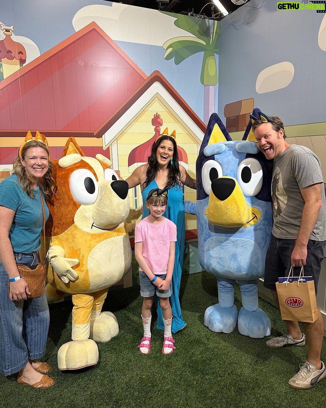 Dawn McCoy Instagram - Last month, our friends and I were treated to a very special press preview experience of @campstores @westfieldcenturycity location to celebrate their newest and most heartwarming immersive 5,000-square-foot adventure – Bluey x CAMP ahead of the public opening. (It opened 11/6!) Created in collaboration with BBC Studios, Waylon and our friends and I stepped inside Bluey’s house (yes “for real life!”), played Bluey’s favorite games, from Magic Asparagus to Keepy Uppy, showed off our best moves in Bluey’s playroom as CAMP Counselors activated DANCE MODE and climbed through an epic two-story pillow fort and a cardboard box castle (with slides!) There were also hidden easter eggs from favorite Bluey episodes nestled throughout the house — garden gnomes, tennis balls, and long dogs galore. It was a day! And even though our littlest Bluey fan got a little sleepy and had to step out for a while, I love that we were able to gift him with this experience. Thank you, @campstores @jaclynsliferbrown @officialblueytv @bbc & @dkcnews Go to camp.com to get your tickets so you & your family can experience the world of Bluey before it’s gone!!🩵
