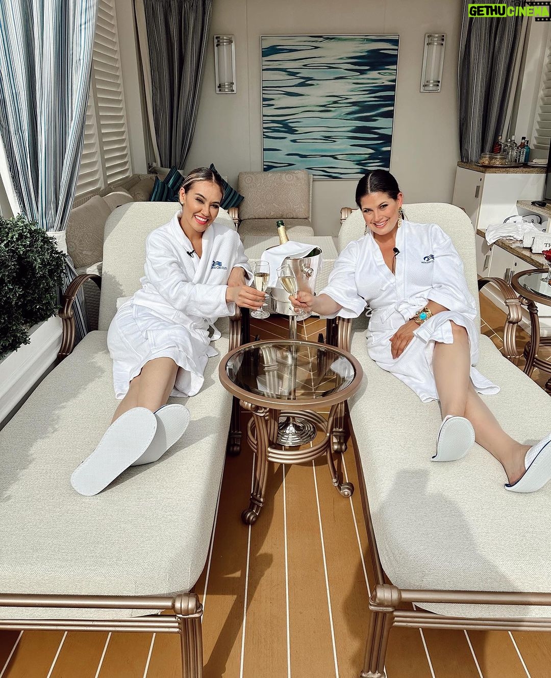 Dawn McCoy Instagram - Dallas & DFW-friends - Set sail with @AdrianaLopezTV & me on @NBCTexasToday this morning at 11:30 am CST on NBC5. 📺 Tune in or set your DVRs to get a first, extensive look at @princesscruises Regal Princess that sails right out of Galveston. Perfect for Texans looking for an easy getaway to the Western Caribbean, the Regal Princess sails to the beautiful shores of Mexico, Honduras, Belize, Jamaica, the Cayman Islands and more! We even get to hang out with @officialjillwhelan (who played Vicki Stubing - Captain Stubing’s daughter on The Love Boat!) Here, Adriana & I in the sanctuary - an adults-only level where you can swim, relax, book a massage and just take a zen moment for yourself We all need that right about this time of year… #DawnsDestinations #PrincessCruises #NBCtexastoday #TexasToday #Galveston 📷: @graysonbcagle PORT OF GALVESTON