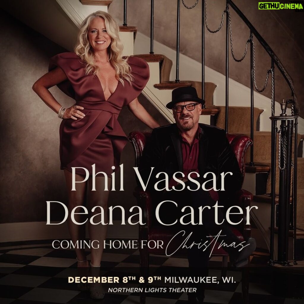 Deana Carter Instagram - 🎄‘Tis The Season, Milwaukee, WI! 🎄 Come celebrate with @philvassar and Deana Carter and see the "Coming Home For Christmas" tour on 12.08 & 12.09.2022 at The Northern Lights Theater! Join them for Christmas classics and original holiday music, including two original Christmas songs, "Coming Home for Christmas" and "Brand New Year.” Get more information at: https://beacons.ai/deanatunes (Link in bio) Mix and Mingle with Phil and Deana for 30 minutes where you can ask questions, take your own photos, and receive an exclusive gift not available anywhere else. Don’t miss out on this intimate experience! Quantities are limited. VIP Info here: https://beacons.ai/deanatunes We hope to celebrate the holidays with you! #cominghomeforchristmastour2022 #philvassar #deanacarter