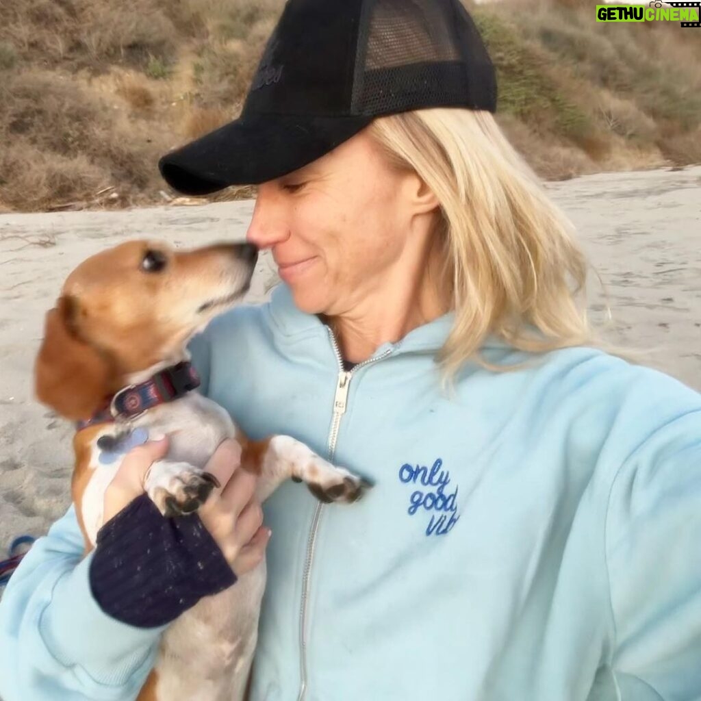 Debbie Gibson Instagram - And then there were 2 … ❤️🐶 ❤️🐶 I had this beach scenario planned for our pack of 3 🐶 🌈coming up and I’m not gonna woulda coulda shoulda cuz the Universe has plans so far beyond what we can comprehend and those hindsight 20/20 glasses are apparently sold out. But we have been bonding and processing as a pack. As a family. I’m so happy to have this moment to breathe and to feel everything because each loss we go through brings back previous loss in my experience. I’m very serene, just introspective and taking stock of what and who is important in my life. I’m very intentional with my love and energy which always feels authentic. Extra vulnerable but, I wouldn’t have it any other way. If you love hard , you’re gonna feel loss hard. And funny enough , in the wake of so much loss in the past couple of years I can only foresee loving even harder. Tomorrow is 35 Years of Lost in Your Eyes. I don’t have any fancy post prepared as things have been kinda wild and I do my social media stuff myself. Just plan to talk to you all visually or through words. The music and how you’ve all embraced it says it ALL !!! I look forward to sharing your stories and posts and please invite me to collab. Maybe one will strike my fancy ! G’night everyone 🤍 #beach #dog #dogmom #dachshundsofinstagram PS Thank you @lecafedelaplagemalibu for my amazing hoodie ! 🩵 Malibu Beach