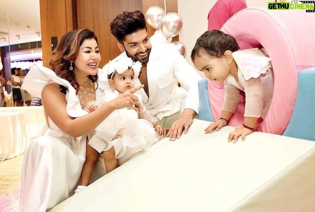 Debina Bonnerjee Instagram - Story continues ……….. A play area is a must when you have little people in your party. And I managed to find a pastel colour soft play area going with my aesthetics. (Ha ha. ) Celebrating with my new bunch of friends. The new mamas on the block Lianna‘s learning Centre, friends. . Some more from #divisha1st #birthday #celebration #photodump