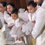Debina Bonnerjee Instagram - Happy birthday to my darling. My divisha @divishaadiva . Outfit details - Divisha & Lianna : @firstlittlesmileindia Gurmeet & Debina : @shilpsaxena . . #HappyBirthday #Celebrations