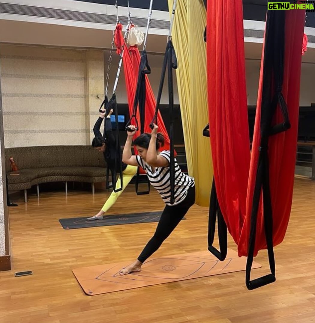 Debina Bonnerjee Instagram - “You are as young as your spine is flexible “ . Have taken it seriously as I started feeling the years are passing by really really fast. . @roshaangarry thanku for finding me out 😁