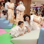 Debina Bonnerjee Instagram - Story continues ……….. A play area is a must when you have little people in your party. And I managed to find a pastel colour soft play area going with my aesthetics. (Ha ha. ) Celebrating with my new bunch of friends. The new mamas on the block Lianna‘s learning Centre, friends. . Some more from #divisha1st #birthday #celebration #photodump