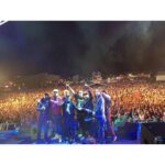 Dengaz Instagram - Eu ouvia este gajo quando era puto e comecei a fazer a minha música... E ontem, quem diria, eu e @marcelod2 com a sua banda, no mesmo palco a fazer um barulho do cara#*0!! 👌🏼🙏🏼 #tamojuntos