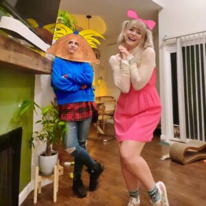 Devin Lytle Instagram - @chantelhouston and I opted for really slutty costumes this year. hope IG doesn’t take this down. 🙏🏻🥵 #halloween #heyarnold