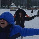 Devoleena Bhattacharjee Instagram - Following the trend, this time with a snow ball 😅 couldn't find a whisky glass or a cup of coffee. Who did it better? 😅😅 Comment below ♥️ . Location- Gulmarg,Kashmir . #influencer #snow #travel #buddies #kashmirtourism #madness #funny #trending #friends #forever #travelgram #dance Gulmarg, Kashmir