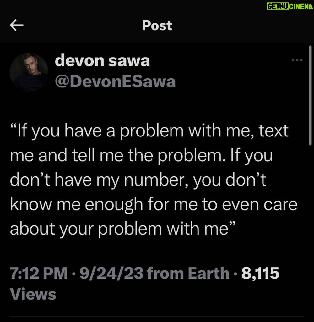 Devon Sawa Instagram -