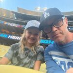 Devon Sawa Instagram - I had to beg her to come, but I’m pretty sure she’s gonna have fun. Although she wants to cheer for the other team because “Baby Tigers are sooooo cute”