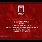 Devon Sawa Instagram - Other win for Gasoline Alley. This one means a lot. Japanese international film festival, best actor. 2022. Streaming now. On HULU