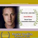 Devon Sawa Instagram - Won this award for a summer limited ABC show that picked up steam on streaming. SOMEWHERE BETWEEN. Now Netflix in USA.