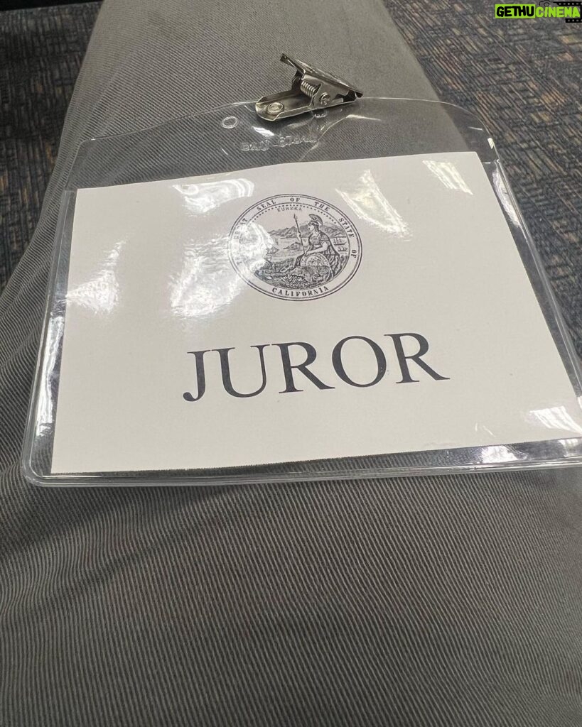Devon Sawa Instagram - Jury duty. The last time I did this I landed on the jury, but homeboy took the plea in the 11th hour, just before trial. Good thing too, cause I could just tell that son of a bitch was guilty. Well, wish me luck.