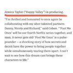 Dino Fetscher Instagram - Been sitting on this for a little while now! Really excited to finally announce ♥️ Such a phenomenal creative team and cast, plus - working with the wonder that is @nicolanshindler once more, and the genius master of suspense @harlancoben ♥️!!! Can’t wait to eventually share this with you all. . . . @netflix #FoolMeOnce 📰 @variety (thank you)