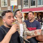 Dino Fetscher Instagram - Belated happy engagement to my dearest little sister in arms @christie_saunders & the wonder that is @victormalek & happy Amsterdam pride 🌈 Amsterdam, Netherlands