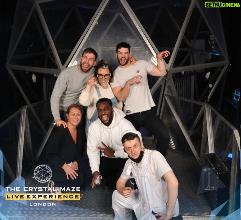 Dino Fetscher Instagram - 💎 Living my 90s childhood fantasy in The Crystal Maze yesterday with lots of my favourites. So, so, so fun! We won 11 crystals!!! The Crystal Maze, London