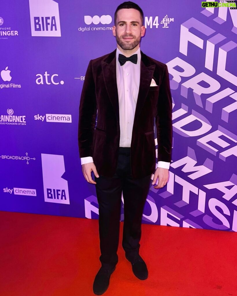 Dino Fetscher Instagram - Lovely night at the BIFAs ♥ Congrats to all the nominees and winners! Thanks for this stunning tux @shopoliverbrown I felt like a velvet dream.