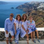Dixie Carter-Salinas Instagram - Wishing you a blessed 2020 from my family to yours. Happy New Year! #family #love #2020 #happynewyear Oía Santorini, Greece