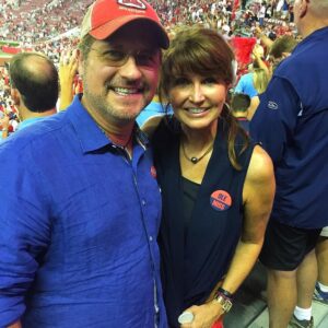 Dixie Carter-Salinas Instagram - Happy Anniversary to the love of my life. Love every adventure with you and can’t wait for MANY more. #loveofmylife 💜🥂