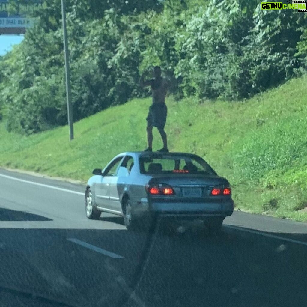 Dixie Carter-Salinas Instagram - Stupidest move I have EVER seen. A man at first sitting on top of his car going 65 miles an hour on the highway, who later is standing on top of his car, like he was surfing, going at least 45 to 50 miles an hour. He might die doing that, but I’m more worried about someone else who might lose their life because of his stupidity trying to avoid hitting him. OMG #pleasearresthim I-40 West