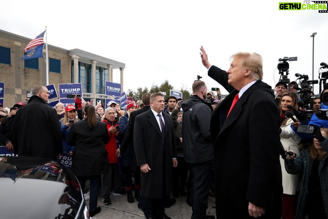 Donald Trump Instagram - Great seeing so many Patriots at a polling site this afternoon in Londonderry, New Hampshire. Get out and VOTE, New Hampshire. Let’s #MAGA!!!