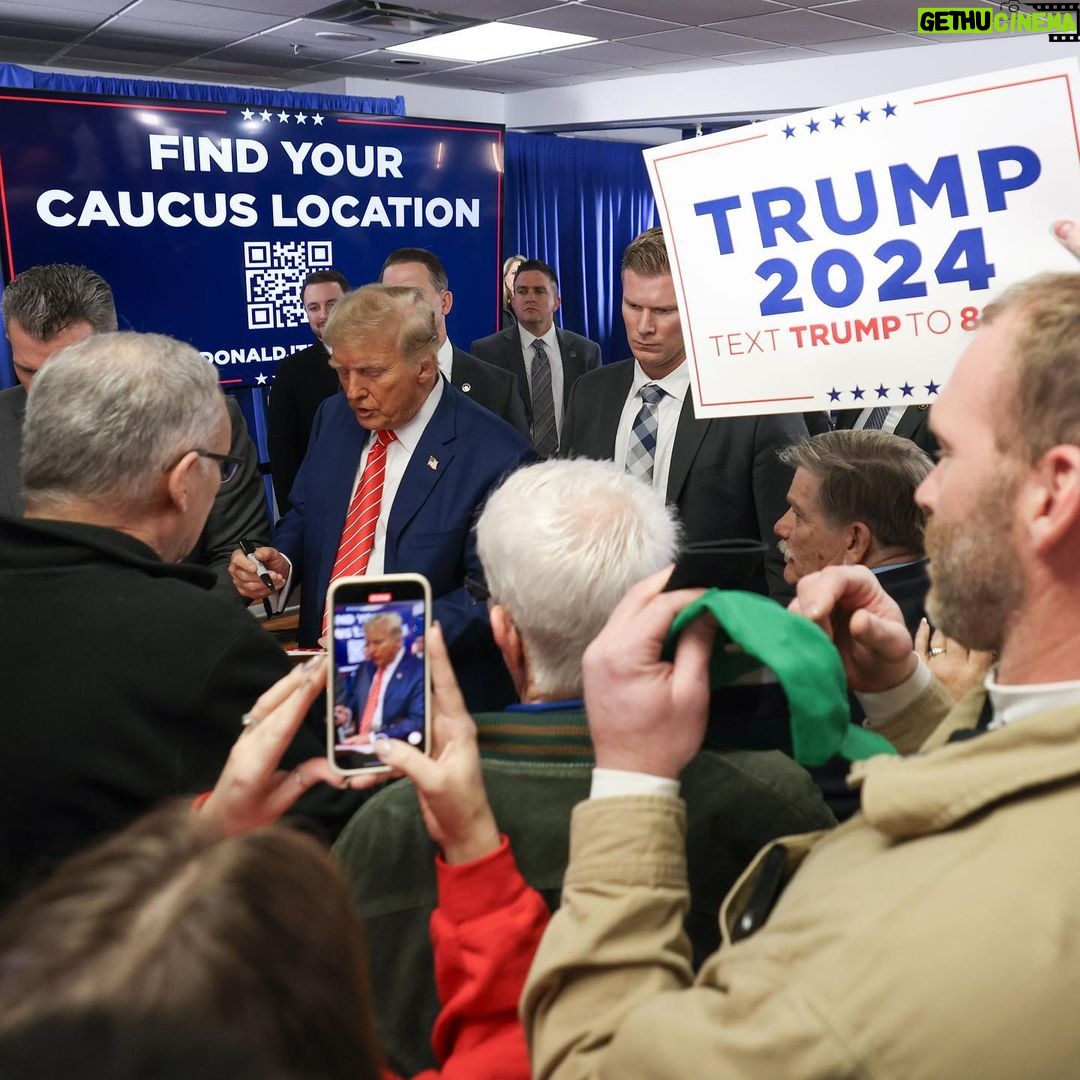 Donald Trump Instagram - THANK YOU, NEWTON, IOWA! #TRUMP2024 Newton, Iowa