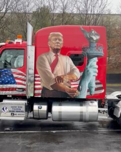Donald Trump Instagram - Wow, what a truck. What an artist. Thank you! We will, MAKE AMERICA GREAT AGAIN!
