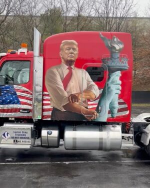 Donald Trump Instagram - Wow, what a truck. What an artist. Thank you! We will, MAKE AMERICA GREAT AGAIN!
