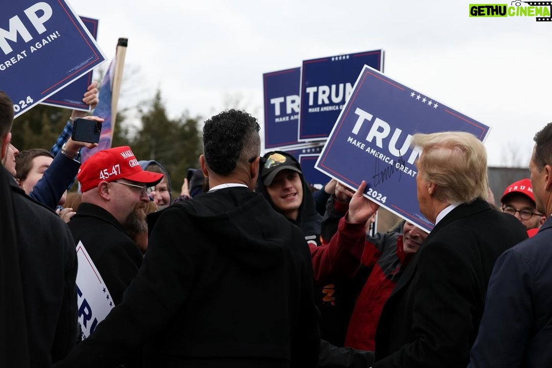 Donald Trump Instagram - Great seeing so many Patriots at a polling site this afternoon in Londonderry, New Hampshire. Get out and VOTE, New Hampshire. Let’s #MAGA!!!