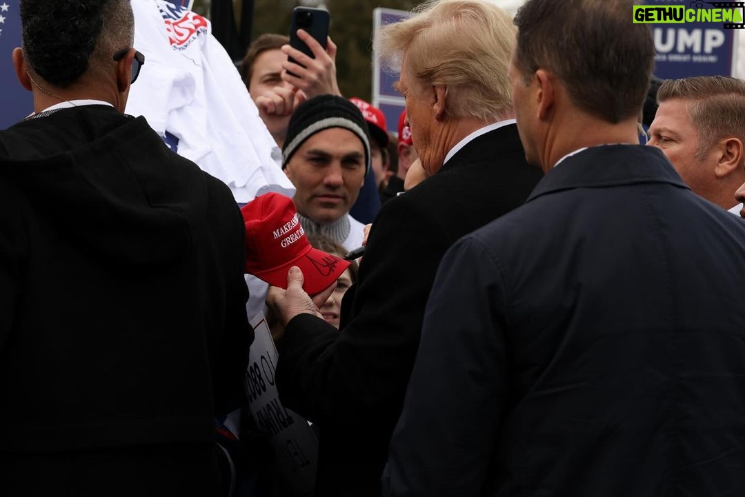 Donald Trump Instagram - Great seeing so many Patriots at a polling site this afternoon in Londonderry, New Hampshire. Get out and VOTE, New Hampshire. Let’s #MAGA!!!