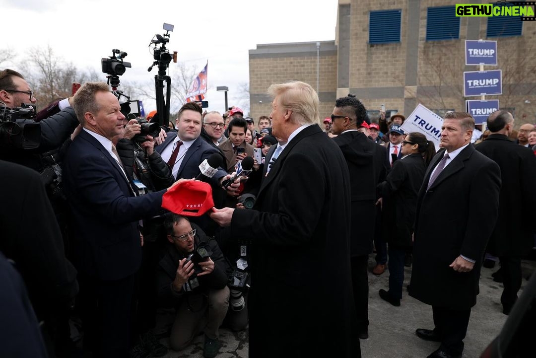 Donald Trump Instagram - Great seeing so many Patriots at a polling site this afternoon in Londonderry, New Hampshire. Get out and VOTE, New Hampshire. Let’s #MAGA!!!